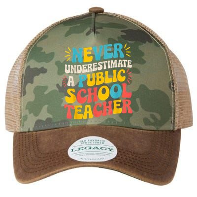 Never Underestimate A Public School Teacher Walz Harris 2024 Legacy Tie Dye Trucker Hat