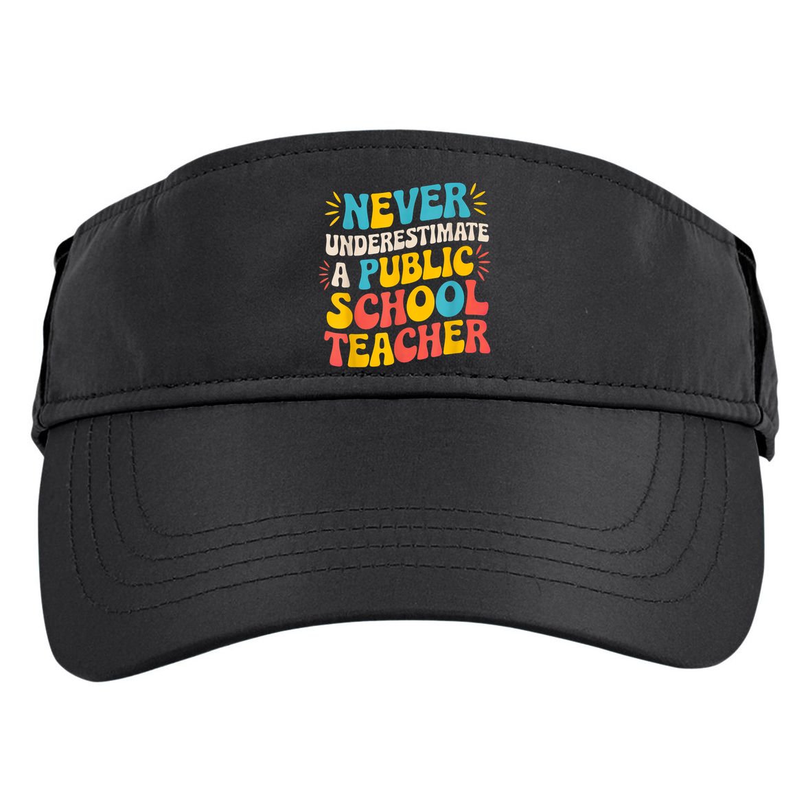 Never Underestimate A Public School Teacher Walz Harris 2024 Adult Drive Performance Visor