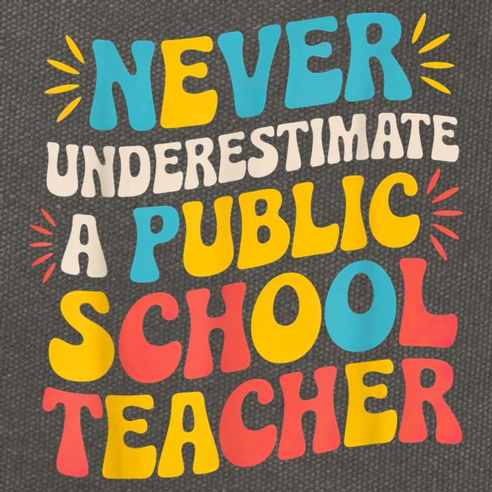Never Underestimate A Public School Teacher Walz Harris 2024 Cotton Canvas Backpack