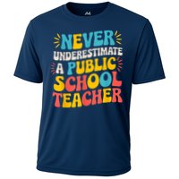Never Underestimate A Public School Teacher Walz Harris 2024 Cooling Performance Crew T-Shirt