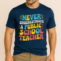 Never Underestimate A Public School Teacher Walz Harris 2024 Cooling Performance Crew T-Shirt