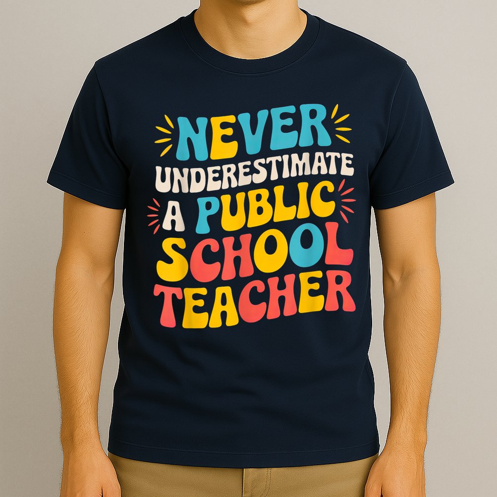 Never Underestimate A Public School Teacher Walz Harris 2024 T-Shirt