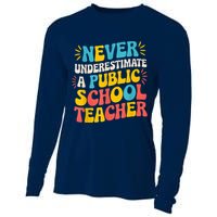Never Underestimate A Public School Teacher Walz Harris 2024 Cooling Performance Long Sleeve Crew