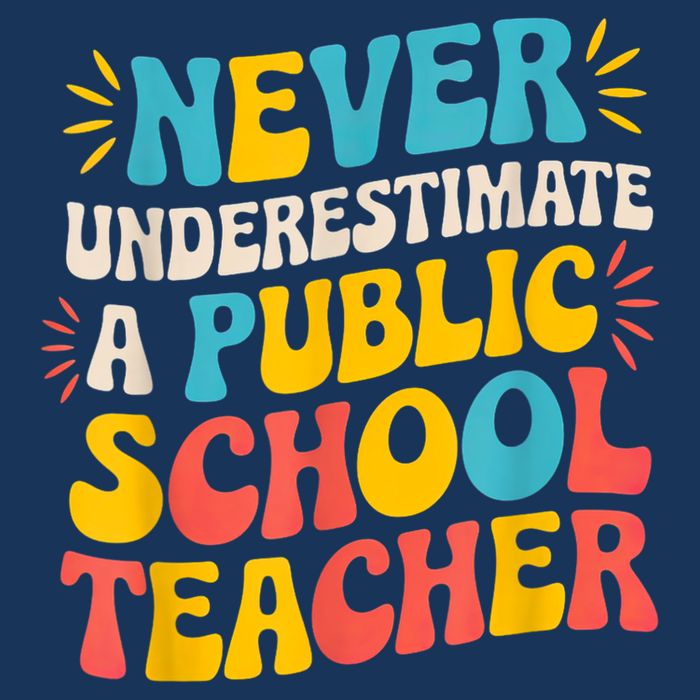Never Underestimate A Public School Teacher Walz Harris 2024 Cooling Performance Long Sleeve Crew
