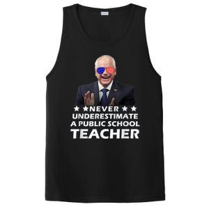 Never Underestimate A Public School Teacher Walz Harris 2024 PosiCharge Competitor Tank