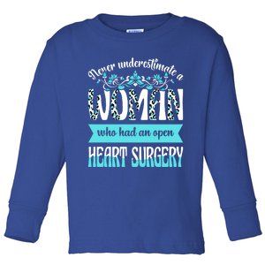 Never Underestimate A Who Had An Open Heart Surgery Gift Toddler Long Sleeve Shirt