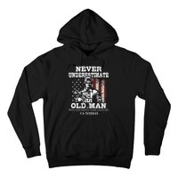 Never Underestimate An Old Man Patriotic Us Veteran Flag Hoodie