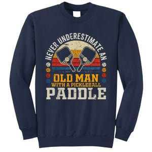 Never Underestimate An Old Man With A Pickleball Paddle Sweatshirt