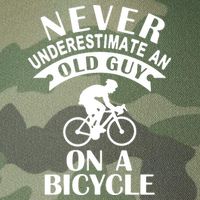 Never Underestimate An Old Guy On A Bicycle Legacy Tie Dye Trucker Hat