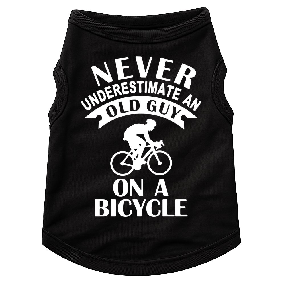 Never Underestimate An Old Guy On A Bicycle Doggie Tank