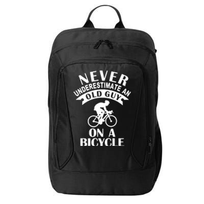 Never Underestimate An Old Guy On A Bicycle City Backpack