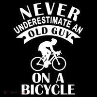 Never Underestimate An Old Guy On A Bicycle Bucket Hat