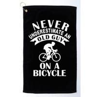 Never Underestimate An Old Guy On A Bicycle Golf Towel