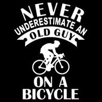 Never Underestimate An Old Guy On A Bicycle Zip Tote Bag