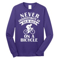 Never Underestimate An Old Guy On A Bicycle Long Sleeve Shirt