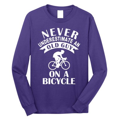 Never Underestimate An Old Guy On A Bicycle Long Sleeve Shirt