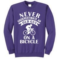 Never Underestimate An Old Guy On A Bicycle Sweatshirt