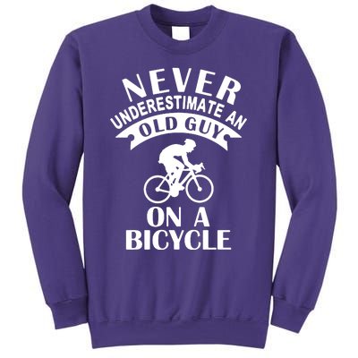 Never Underestimate An Old Guy On A Bicycle Sweatshirt