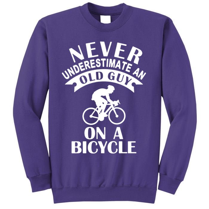 Never Underestimate An Old Guy On A Bicycle Sweatshirt