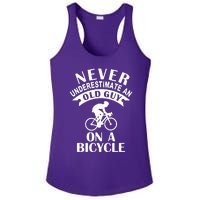 Never Underestimate An Old Guy On A Bicycle Ladies PosiCharge Competitor Racerback Tank