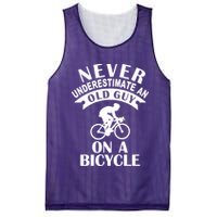 Never Underestimate An Old Guy On A Bicycle Mesh Reversible Basketball Jersey Tank