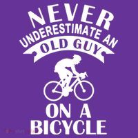 Never Underestimate An Old Guy On A Bicycle Cooling Performance Long Sleeve Crew