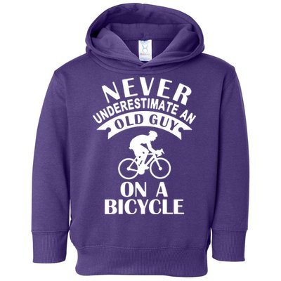 Never Underestimate An Old Guy On A Bicycle Toddler Hoodie