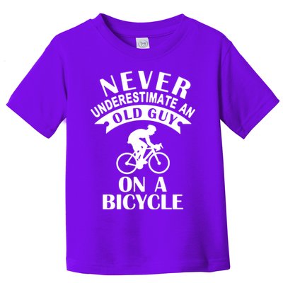Never Underestimate An Old Guy On A Bicycle Toddler T-Shirt