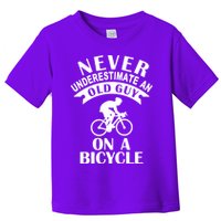 Never Underestimate An Old Guy On A Bicycle Toddler T-Shirt