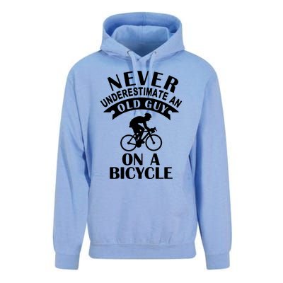 Never Underestimate An Old Guy On A Bicycle Unisex Surf Hoodie