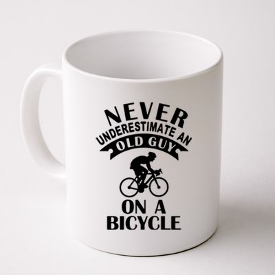 Never Underestimate An Old Guy On A Bicycle Coffee Mug