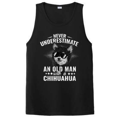 Never Underestimate An Old Man With Chihuahua Cattle Dog PosiCharge Competitor Tank