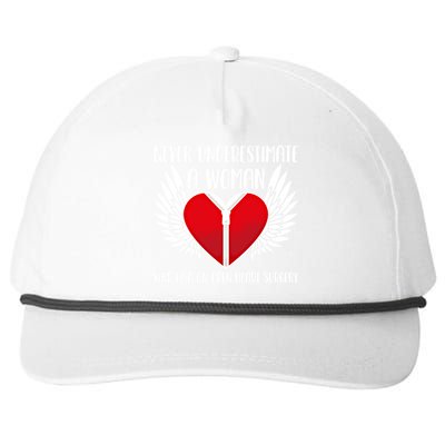 Never Underestimate A Who Had An Open Heart Surgery Gift Snapback Five-Panel Rope Hat