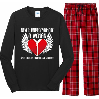 Never Underestimate A Who Had An Open Heart Surgery Gift Long Sleeve Pajama Set