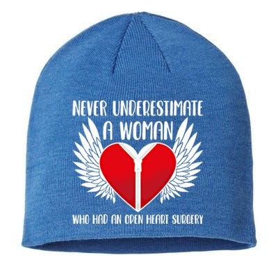 Never Underestimate A Who Had An Open Heart Surgery Gift Sustainable Beanie