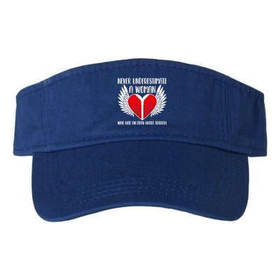 Never Underestimate A Who Had An Open Heart Surgery Gift Valucap Bio-Washed Visor