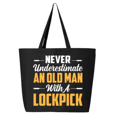Never Underestimate An Old With A Lockpick Locksmith Gift 25L Jumbo Tote