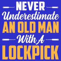 Never Underestimate An Old With A Lockpick Locksmith Gift Zip Tote Bag