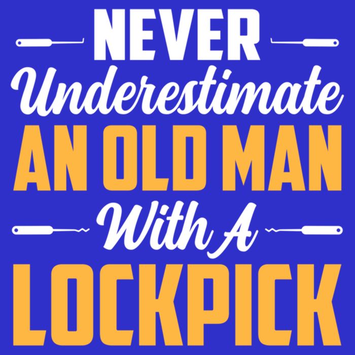 Never Underestimate An Old With A Lockpick Locksmith Gift Zip Tote Bag