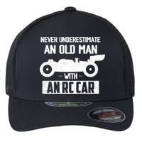 Never Underestimate An Old With An Rc Car Racing Gift Flexfit Unipanel Trucker Cap