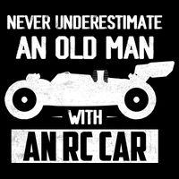 Never Underestimate An Old With An Rc Car Racing Gift Flexfit Unipanel Trucker Cap