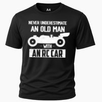 Never Underestimate An Old With An Rc Car Racing Gift Cooling Performance Crew T-Shirt