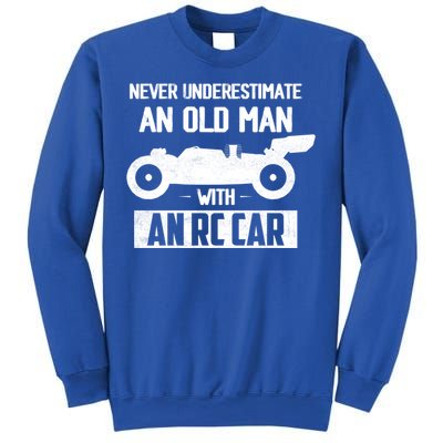 Never Underestimate An Old With An Rc Car Racing Gift Sweatshirt