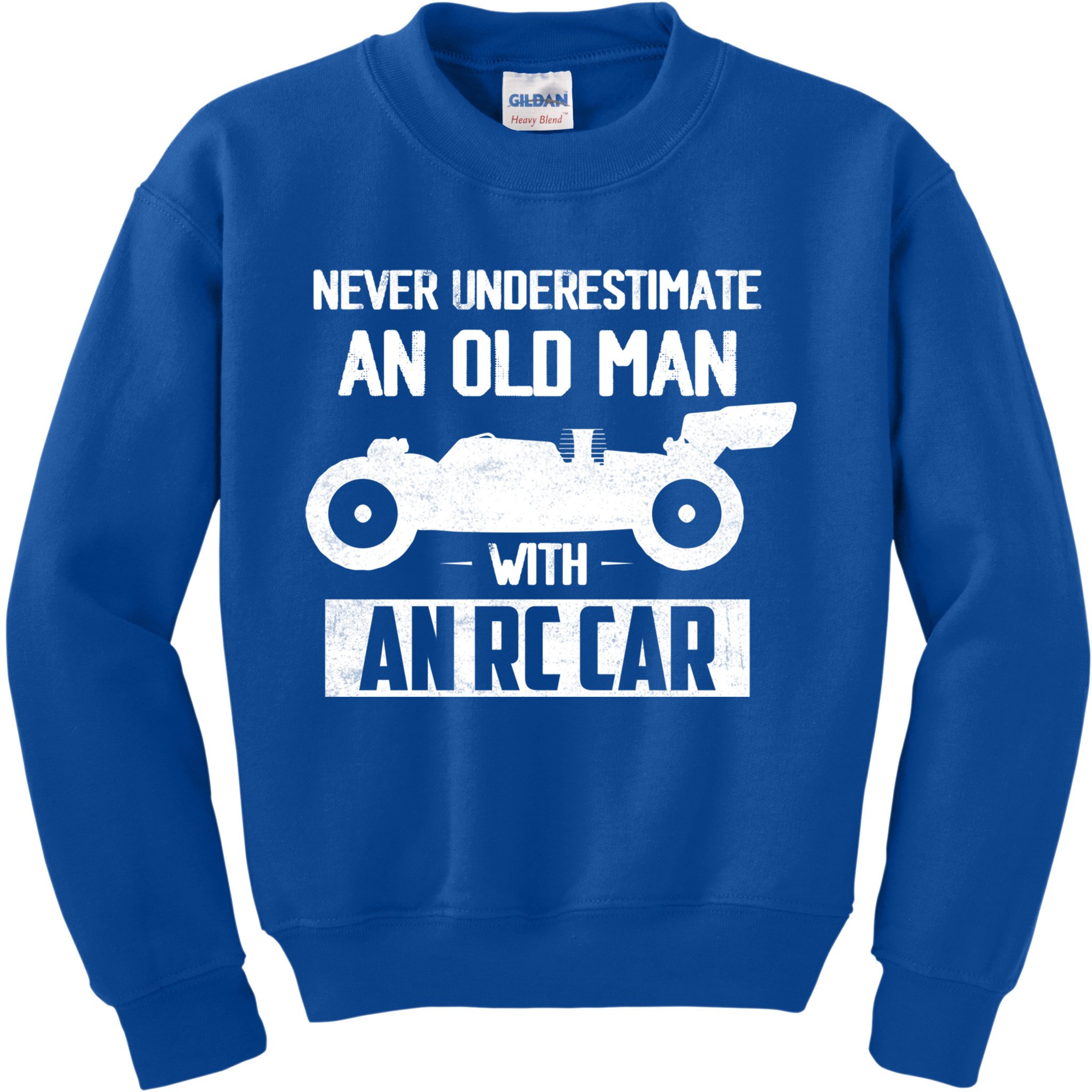 Never Underestimate An Old With An Rc Car Racing Gift Kids Sweatshirt