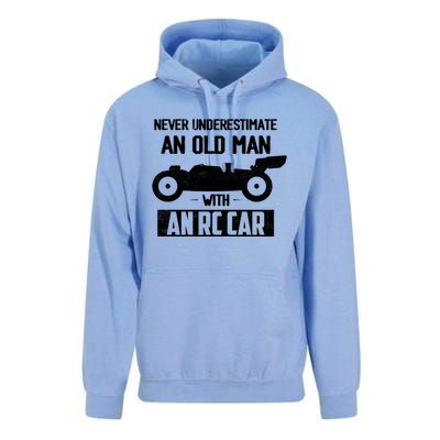 Never Underestimate An Old With An Rc Car Racing Gift Unisex Surf Hoodie