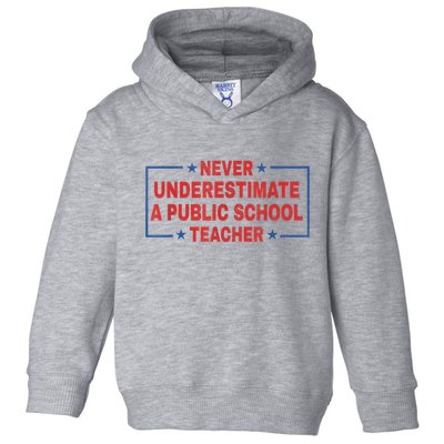 Never Underestimate A Public School Teacher Toddler Hoodie