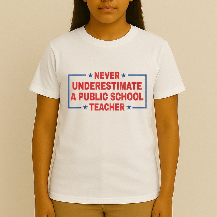 Never Underestimate A Public School Teacher T-Shirt