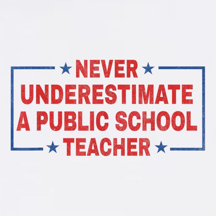 Never Underestimate A Public School Teacher T-Shirt