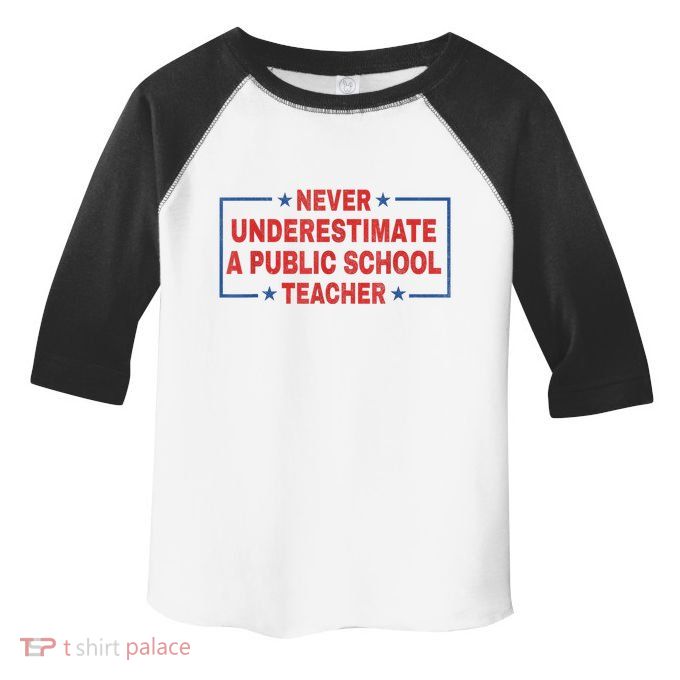 Never Underestimate A Public School Teacher Toddler Fine Jersey T-Shirt