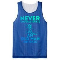 Never Underestimate An Old On Skis Skiing Lovers Tee Meaningful Gift Mesh Reversible Basketball Jersey Tank